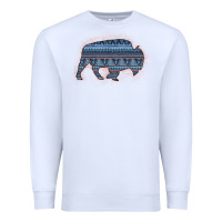 White Bison Silhouette Blue Aztec Premium Sweatshirt - Bettercallsaul