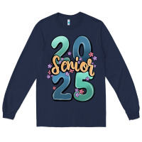 Navy senior 2025 Long Sleeve Tee - MaliasSmallBusiness