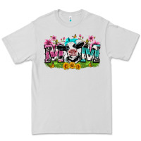 Dove Grey mom with cow Premium Tee - Zillion Design Studio