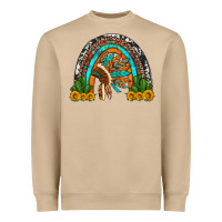 Mushroom indian headdress cactus and sunflowers rainbow Heavyweight Sweatshirt - Artiststas