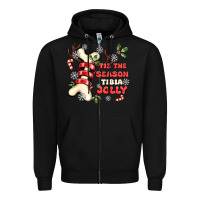 Black tis the season tıbıa jolly Zipper Hoodie - MaliasSmallBusiness