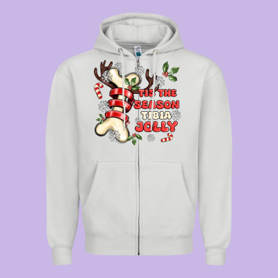 Tis The Season Tıbıa Jolly Zipper Hoodie Designed By Maliassmallbusiness