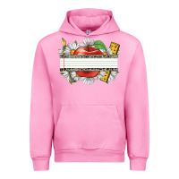Fuchsia Pink floral teacher custom name Urban Hoodie - CowGirlArtShop