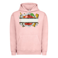 Pigment Salmon floral teacher custom name Urban Hoodie - CowGirlArtShop