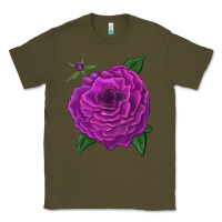 Army Green Celestial Rose Classic Tee - LillyAllenDesigns