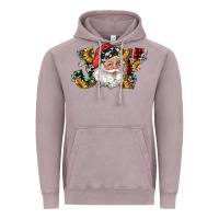 Vintage Zinc santa joy with sunflowers Vintage Hoodie - RanaPortraitStore