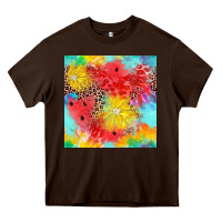 Chocolate Brown fruits leopard seamless pattern Heavy Core Tee - Zillion Design Studio