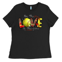 Black for the love of the game softball Ladies Tee - Zillion Design Studio