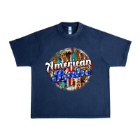 Navy american babe Urban Heavy Tee - JahusDesignShop