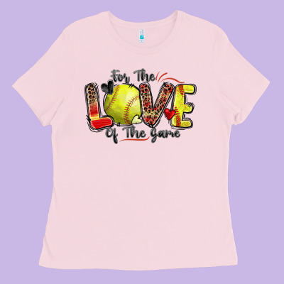 For The Love Of The Game Softball Ladies Tee Designed By Zillion Design Studio
