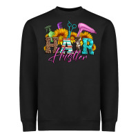 Black hair hustler hairstylist Heavyweight Sweatshirt - Artiststas