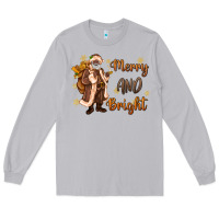 Moon Dust merry and bright black santa Long Sleeve Tee - MaliasSmallBusiness