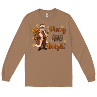 Toasted Coconut merry and bright black santa Long Sleeve Tee - MaliasSmallBusiness