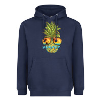 Navy pineapple summer Heavyweight Hoodie - BarkalooDesign