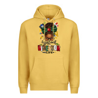 Antique Gold assistant director life afro messy bun Premium Hoodie - texasbilliewilder