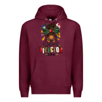 Burgundy assistant director life afro messy bun Premium Hoodie - texasbilliewilder