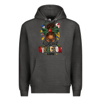 Charcoal Heather assistant director life afro messy bun Premium Hoodie - texasbilliewilder
