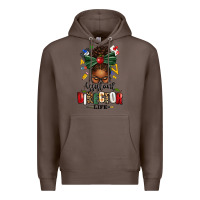 Coffee assistant director life afro messy bun Premium Hoodie - texasbilliewilder