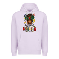 Lilac assistant director life afro messy bun Premium Hoodie - texasbilliewilder