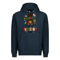 Navy assistant director life afro messy bun Premium Hoodie - texasbilliewilder