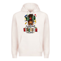 Pale Pink assistant director life afro messy bun Premium Hoodie - texasbilliewilder