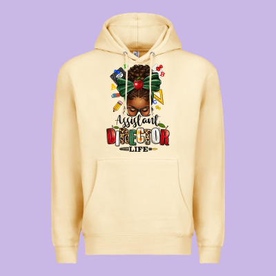 Assistant Director Life Afro Messy Bun Premium Hoodie Designed By Texasbilliewilder