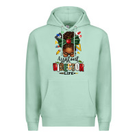 Seafoam assistant director life afro messy bun Premium Hoodie - texasbilliewilder