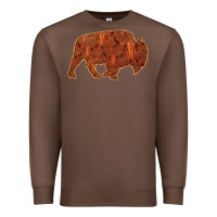 Chestnut Bison Silhouette Red Skull Premium Sweatshirt - Bettercallsaul