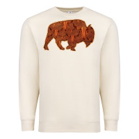 Sandshell Bison Silhouette Red Skull Premium Sweatshirt - Bettercallsaul