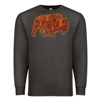 Smoke Bison Silhouette Red Skull Premium Sweatshirt - Bettercallsaul