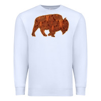 White Bison Silhouette Red Skull Premium Sweatshirt - Bettercallsaul