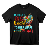 Black big heart to help shape little minds tbw Heavy Core Tee - texasbilliewilder