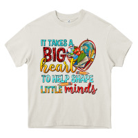Cream big heart to help shape little minds tbw Heavy Core Tee - texasbilliewilder