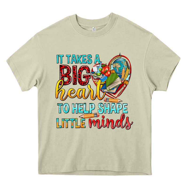 Big Heart To Help Shape Little Minds Tbw Heavy Core Tee by texasbilliewilder | Teevron