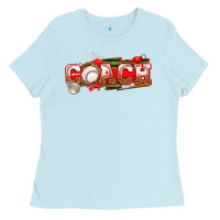 Baby Blue baseball coach Ladies Tee - texasbilliewilder