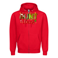 Red aunt claus Zipper Hoodie - MaliasSmallBusiness