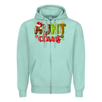 Seafoam aunt claus Zipper Hoodie - MaliasSmallBusiness