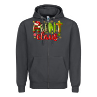 Smoke aunt claus Zipper Hoodie - MaliasSmallBusiness