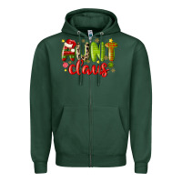 Sports Green aunt claus Zipper Hoodie - MaliasSmallBusiness