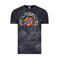 Cloud Black sunflower american flag leopard gemstone cowhide rainbow Vintage Tee - Artiststas