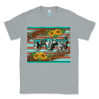 Heather Grey western cow serape leopard sunflowers mousepad Classic Tee - BarkalooDesign