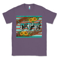 Lavender western cow serape leopard sunflowers mousepad Classic Tee - BarkalooDesign