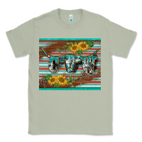 Matcha western cow serape leopard sunflowers mousepad Classic Tee - BarkalooDesign