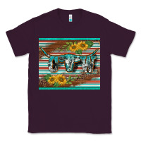 Plum western cow serape leopard sunflowers mousepad Classic Tee - BarkalooDesign