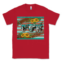 Red western cow serape leopard sunflowers mousepad Classic Tee - BarkalooDesign