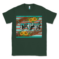 Sports Green western cow serape leopard sunflowers mousepad Classic Tee - BarkalooDesign