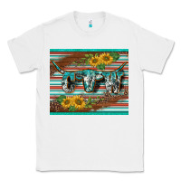 White western cow serape leopard sunflowers mousepad Classic Tee - BarkalooDesign