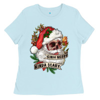 Baby Blue Kinda merry kinda scary Ladies Tee - RanaPortraitStore