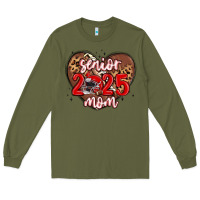 Army Green senior 2025 mom football Long Sleeve Tee - MaliasSmallBusiness