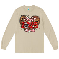 Mushroom senior 2025 mom football Long Sleeve Tee - MaliasSmallBusiness